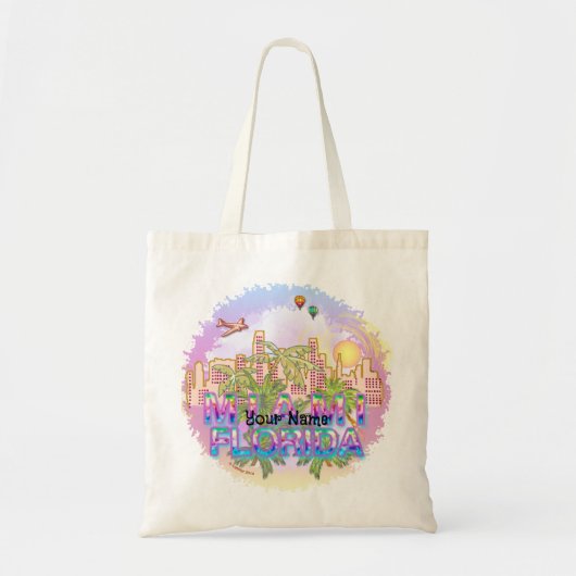 skyline van miami-canvas tas (Voorkant)