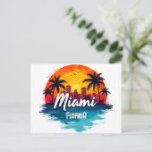 Skyline van Miami City Florida Briefkaart (Staand voorkant)