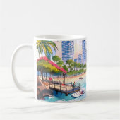 Skyline van Miami City Florida Koffiemok (Links)