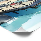 Skyline van Miami City Florida Perfect Poster (Hoek)