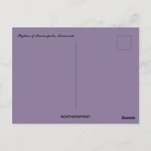 Skyline van Minneapolis Briefkaart (Achterkant)