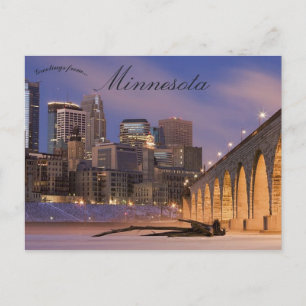 Skyline van Minneapolis Briefkaart