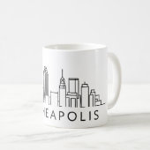 Skyline van Minneapolis – CityScape Design Koffiemok (Voorkant rechts)