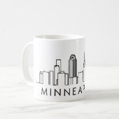 Skyline van Minneapolis – CityScape Design Koffiemok (Voorkant links)