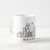Skyline van Nashville – CityScape Design Koffiemok (Voorkant links)