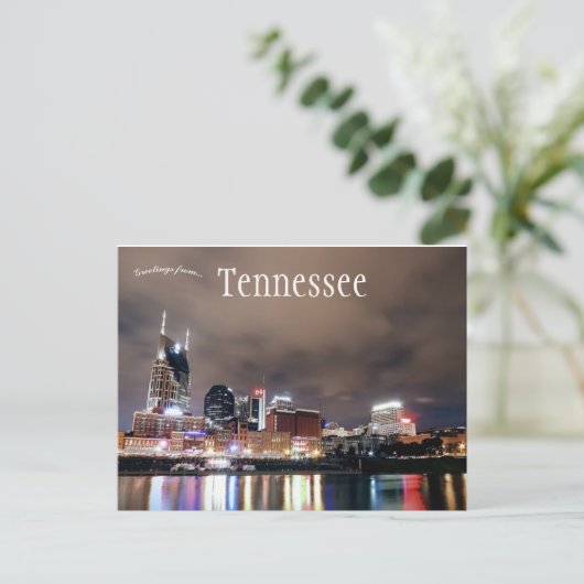Skyline van Nashville Tennessee Verenigde Staten Briefkaart (Staand voorkant)
