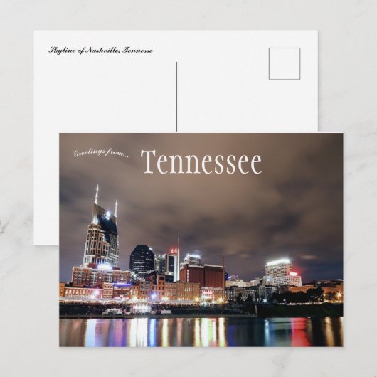 Skyline van Nashville Tennessee Verenigde Staten Briefkaart (Voorkant / Achterkant)