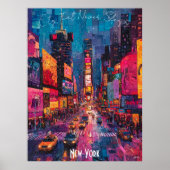 Skyline van New York City - Levendige NYC Wall Art Poster (Voorkant)