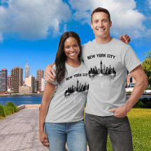 Skyline van New York City Mannen Grey
