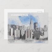 Skyline van New York City - vakantiereizen naar Ma Feestdagenkaart (Voorkant / Achterkant)