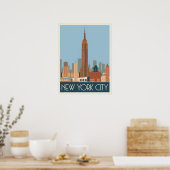  skyline van New York - Empire State Build Poster (Keuken)