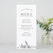 skyline van new york | Het diner menu van het huwe (Staand voorkant)
