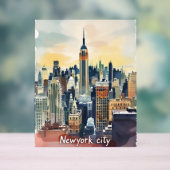  skyline van New York | Modern stedelijk Acryl Bord (Neutraal)