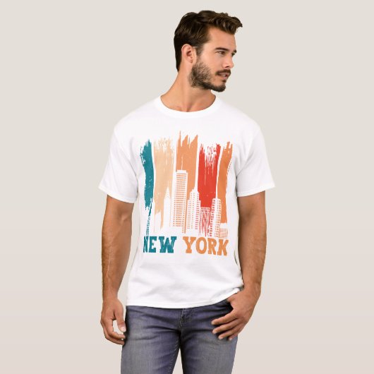 skyline van new york t-shirt (Voorkant volledig)
