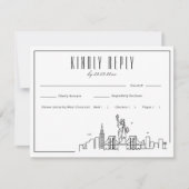 skyline van new york | Trouwen RSVP + Maaltijdkeuz (Voorkant)