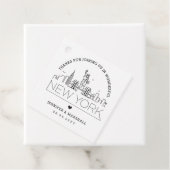 skyline van new york | Wedding Welcome Favoriet Bedankjes Labels (In situ)