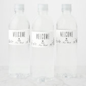 skyline van new york | welkomstbericht waterfles etiket (Flessen)