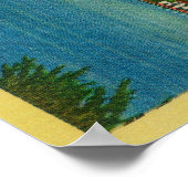 Skyline van Oakland over het Merritt-meer Poster (Hoek)