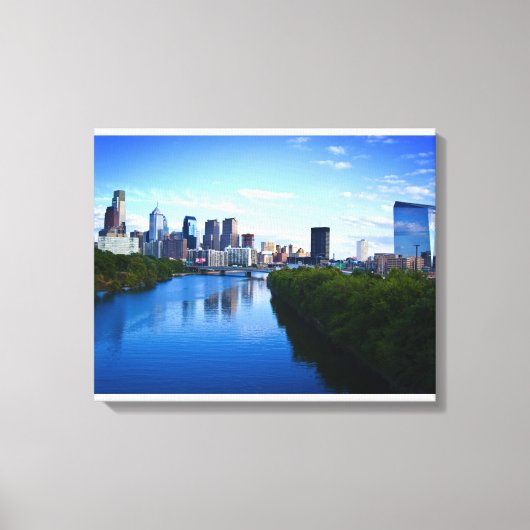 Skyline van Philadelphia canvas print (Voorkant)