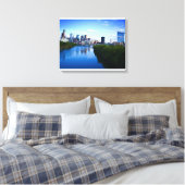 Skyline van Philadelphia canvas print (Insitu (Slaapkamer))