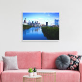 Skyline van Philadelphia canvas print (Insitu (Woonkamer))