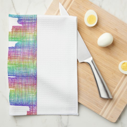 skyline van Philadelphia Theedoek (Quarter Fold)