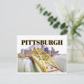 Skyline van Pittsburgh en Fort Pitt Bridge Briefkaart (Staand voorkant)
