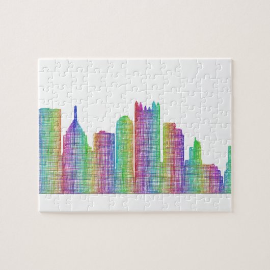 skyline van Pittsburgh Legpuzzel (Horizontaal)