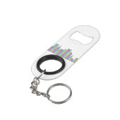 skyline van Pittsburgh Mini Flessenopener (Achterkant Gekanteld)