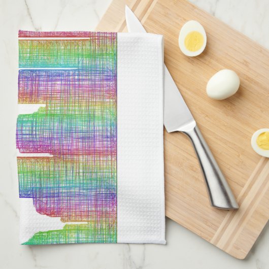 skyline van Pittsburgh Theedoek (Quarter Fold)