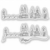 skyline van praag sticker (Voorkant)