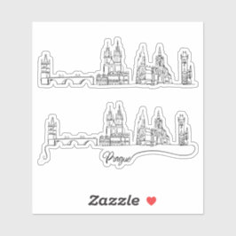 skyline van praag sticker