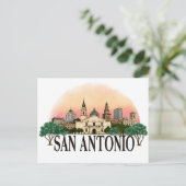 Skyline van San Antonio Texas Briefkaart (Staand voorkant)