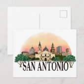 Skyline van San Antonio Texas Briefkaart (Voorkant / Achterkant)