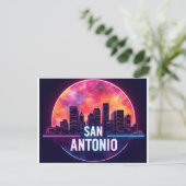 Skyline van San Antonio Texas Briefkaart (Staand voorkant)
