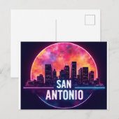 Skyline van San Antonio Texas Briefkaart (Voorkant / Achterkant)