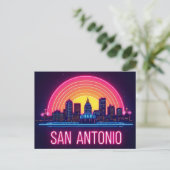 Skyline van San Antonio Texas Briefkaart (Staand voorkant)