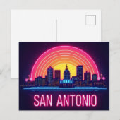 Skyline van San Antonio Texas Briefkaart (Voorkant / Achterkant)