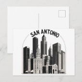 Skyline van San Antonio Texas Briefkaart (Voorkant / Achterkant)