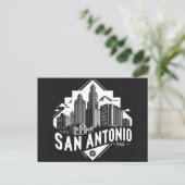Skyline van San Antonio Texas Briefkaart (Staand voorkant)