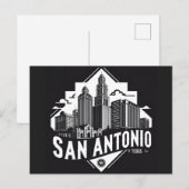 Skyline van San Antonio Texas Briefkaart (Voorkant / Achterkant)