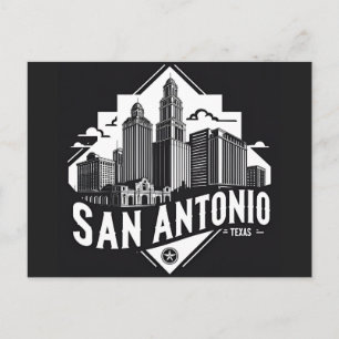 Skyline van San Antonio Texas Briefkaart