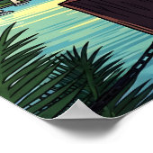 Skyline van San Diego, Californië met zeemeeuw Poster (Hoek)