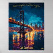 Skyline van San Francisco bij Dusk Poster - Romant (Voorkant)
