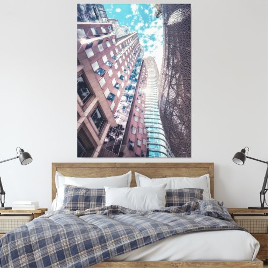 Skyline van San Francisco CityScape Canvas Afdruk (Insitu (Slaapkamer))
