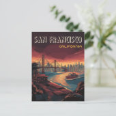 Skyline van San Francisco met Golden Gate Bridge Briefkaart (Staand voorkant)
