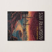 Skyline van San Francisco met Golden Gate Bridge Legpuzzel (Horizontaal)