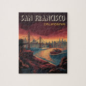 Skyline van San Francisco met Golden Gate Bridge Legpuzzel (Verticaal)