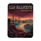 Skyline van San Francisco met Golden Gate Bridge Magneet (Verticaal)