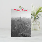 skyline van Tokio Kaart (Staand voorkant)
